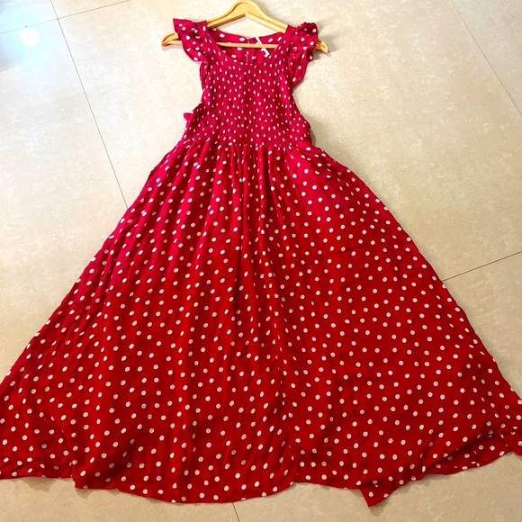 Free People Women’s Beautiful Polka Dot Maxi Dress - Picture 3 of 11